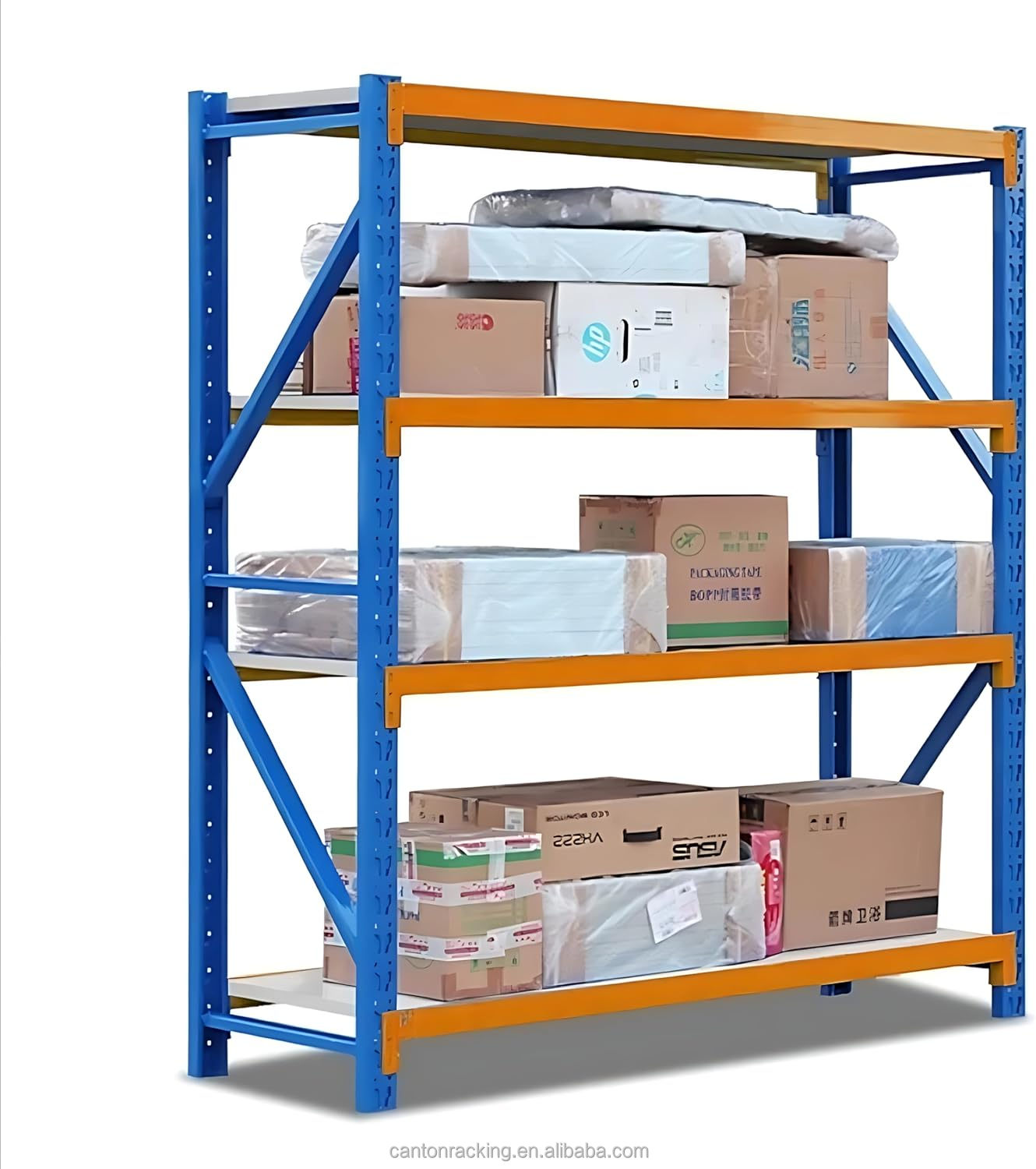 Long Span Shelving Optimizes Space with Durable Storage System. Perfect for Medium-duty Loads in E-commerce
