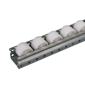 Industrial Cargo Picking Rack Roller Track, Gravity Flow Heavy Slide Rail with Guide Wheels for Workshop Cargo Unloading