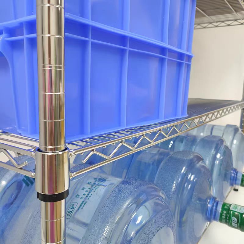Adjustable Multi Tier Chrome Plated Carbon Steel Storage Rack For Warehouse Clean Room