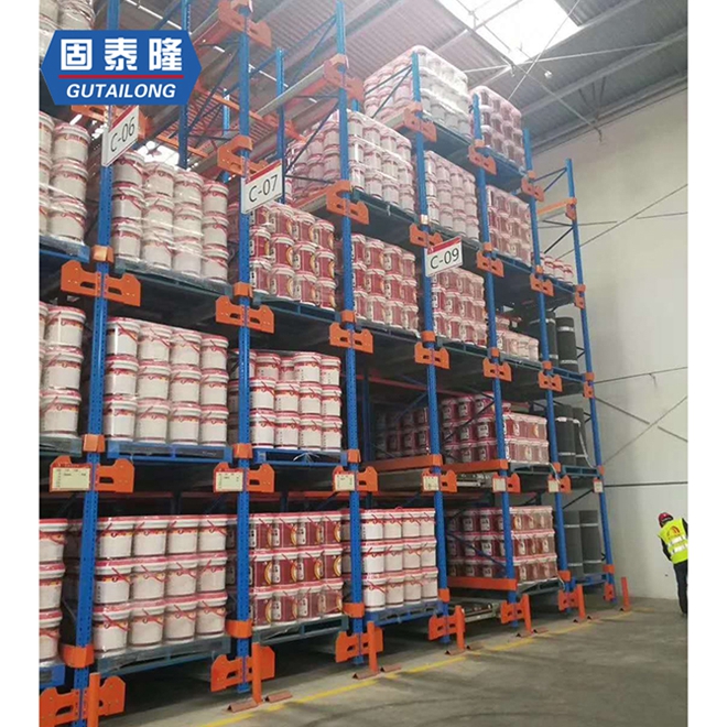 Drive-Through Pallet Racking Heavy Duty Steel Corrosion Protection 3-Layer High Capacity Adjustable Plug-In Industrial Rack