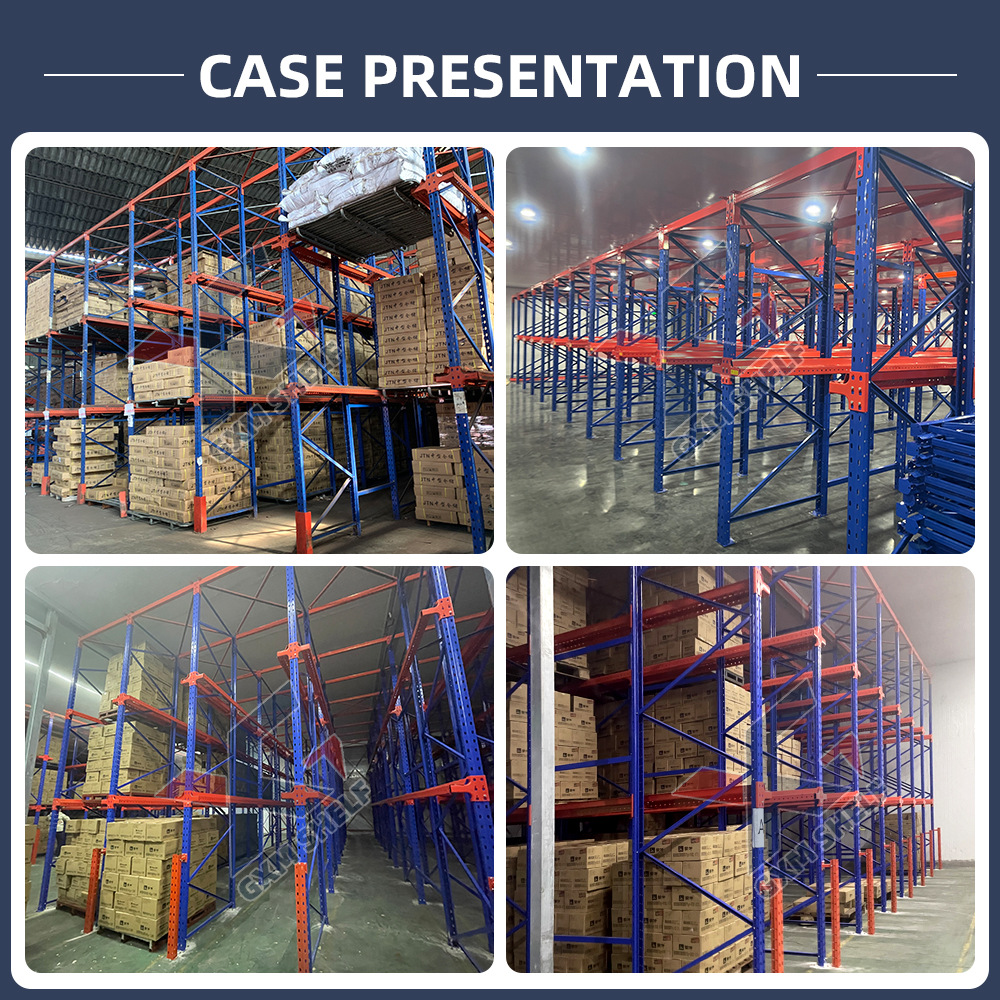 Boltless Metal Steel Stacked Parking System Refrigerated Warehouse Drive-in Rack Double Pallet Rack System