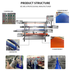High-capacity Production Line Seafood Cooling Tunnel Fish Killing Workbench Vegetable Fruits Candies Flour Seafood Grain Product