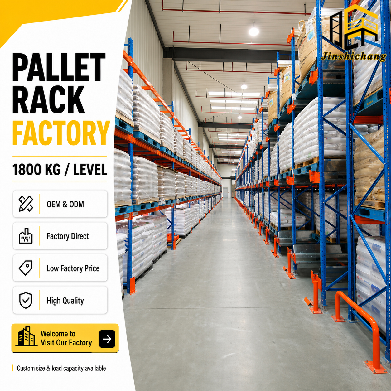 3000KG Heavy Duty Pallet Rack Warehouse Storage Shelves Units Powder Coating Steel Racking System