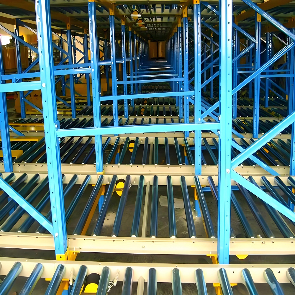 Factory Custom FIFO High Efficient Warehouse Storage Gravity Pallet Flow Racks Roller Rack/Pallet Flow Racking