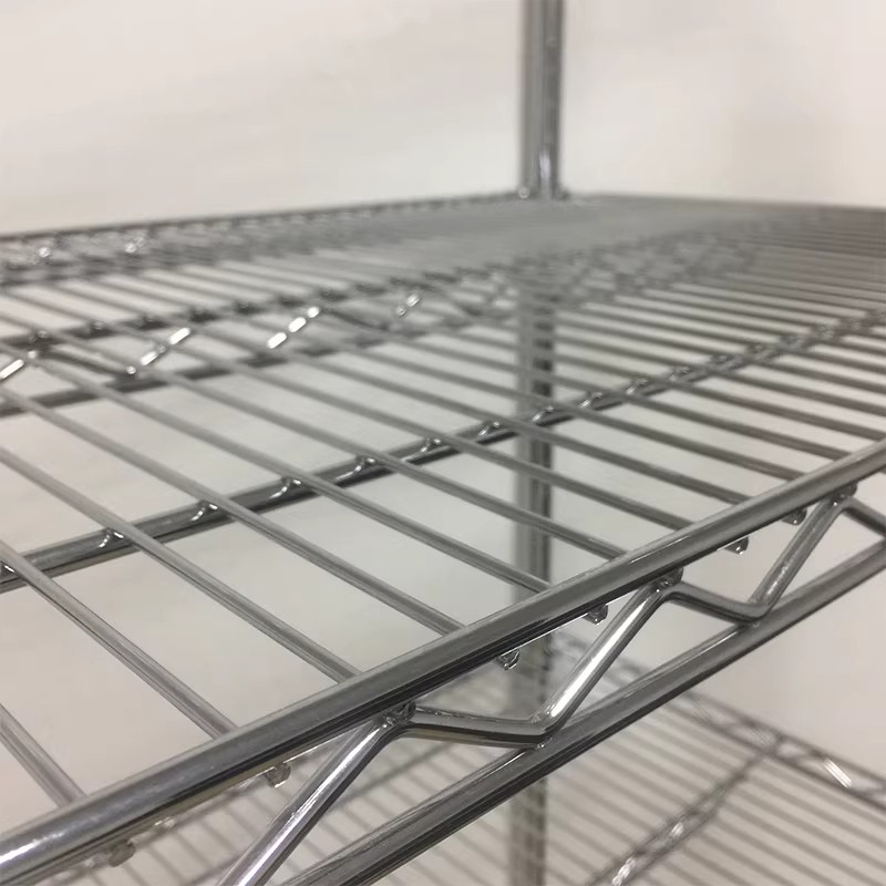 Heavy Duty Chrome Plated Wire Mesh Shelving Rack, Anti-Static ESD Multi-Layer Storage Shelves For Warehouse Industrial