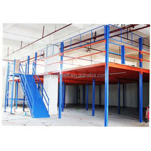 Prefabricated Mezzanine Two-Level Prefabricated Warehouse with Mezzanine Heavy Duty Shelving Rack