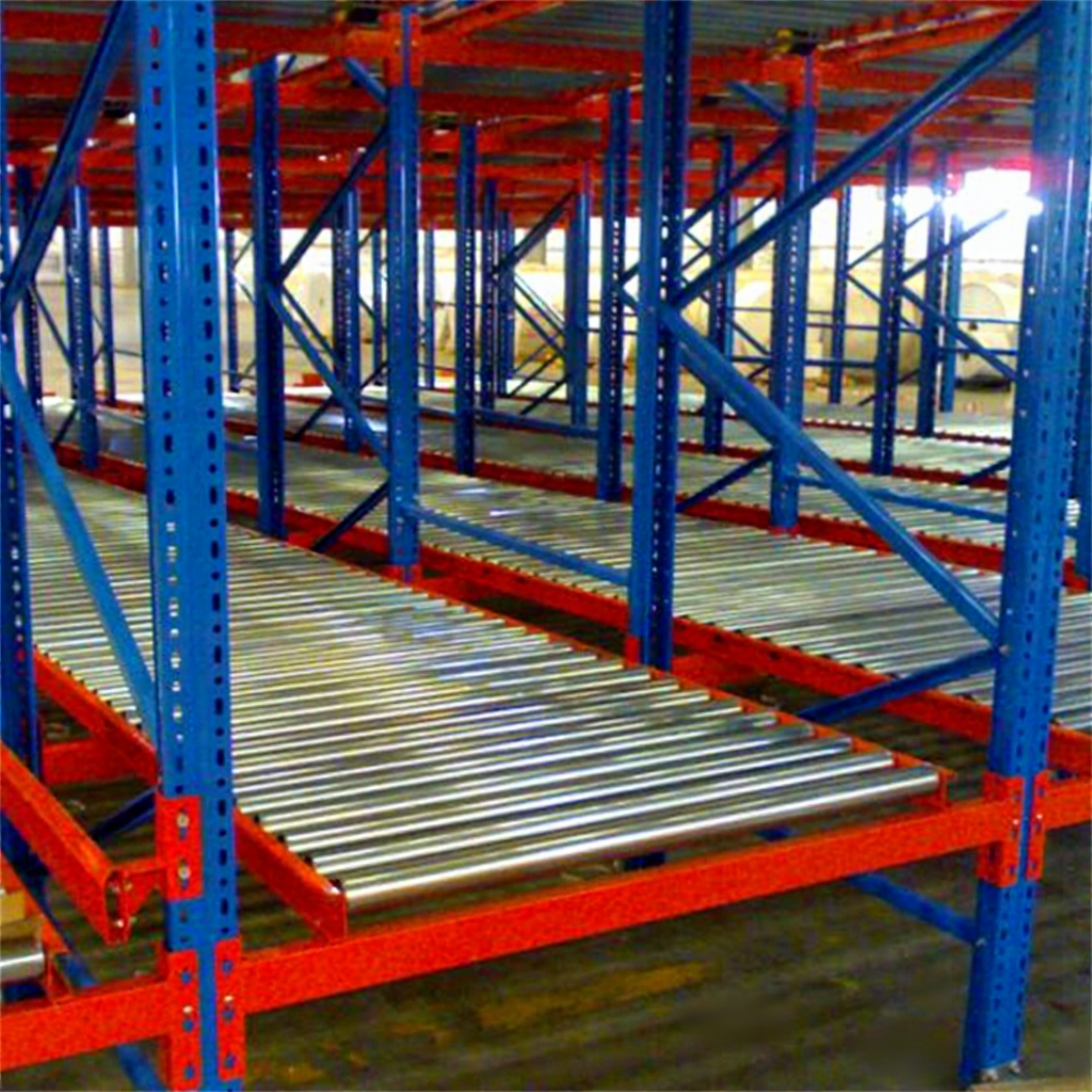 Heavy Duty Live Rack Pallet Flow Racking for Warehouse Storage Cargo Gravity Roller Equipment
