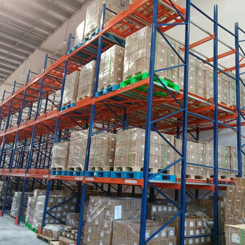 Cost Effective Push Back Pallet Racking LIFO Inventory Management Push Back Rack For Small &amp; Medium Logistics Warehouse