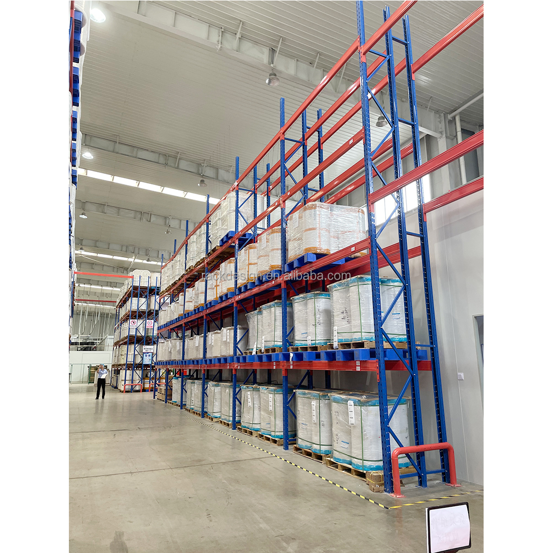 Warehouse Industrial High Bay Selective Heavy Duty Racking Systems Industrial Storage Shelves 24" Pallet Rack Upright