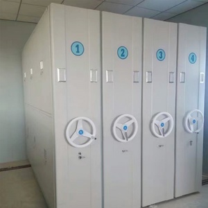 Manual Mobile Steel Adjustable Compact Shelving High Density Archive Storage Shelves Warehouse Hospital School Office Workshop