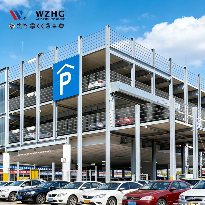 Reserved-Parking Steel Car Park Tower Heavy Duty Welding Steel Workshop Building Numbering System For Assigned-space Tenant