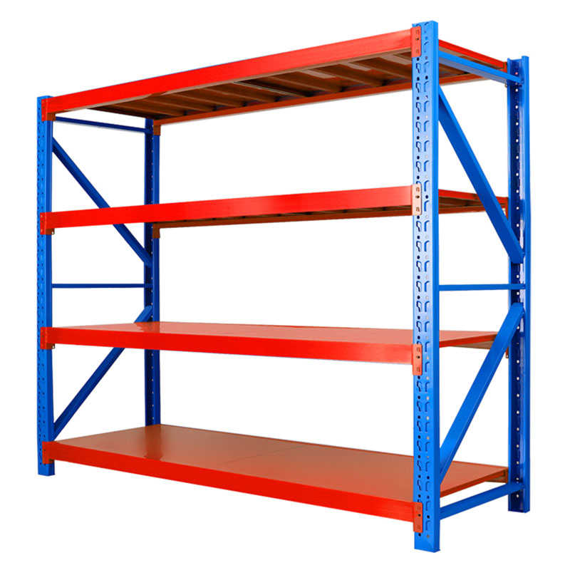 Heavy-Duty Boltless 4-Level Steel Storage Rack Industrial Multi-Level Metal Racking System Corrosion Protection for Bulk Storage