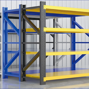 Industrial 4-Layer Heavy Duty Long Span Steel Shelving Boltless Storage Rack for Warehouse