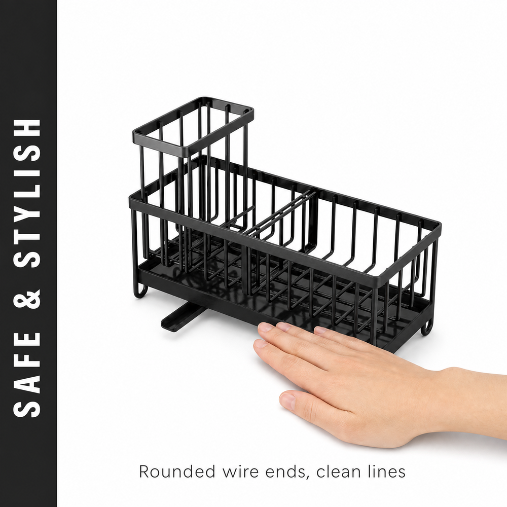 Modern Standing Custom Size Stainless Steel Waterproof Dish Drying Rack Cutlery Holder for Kitchen Countertop Storage Bulk