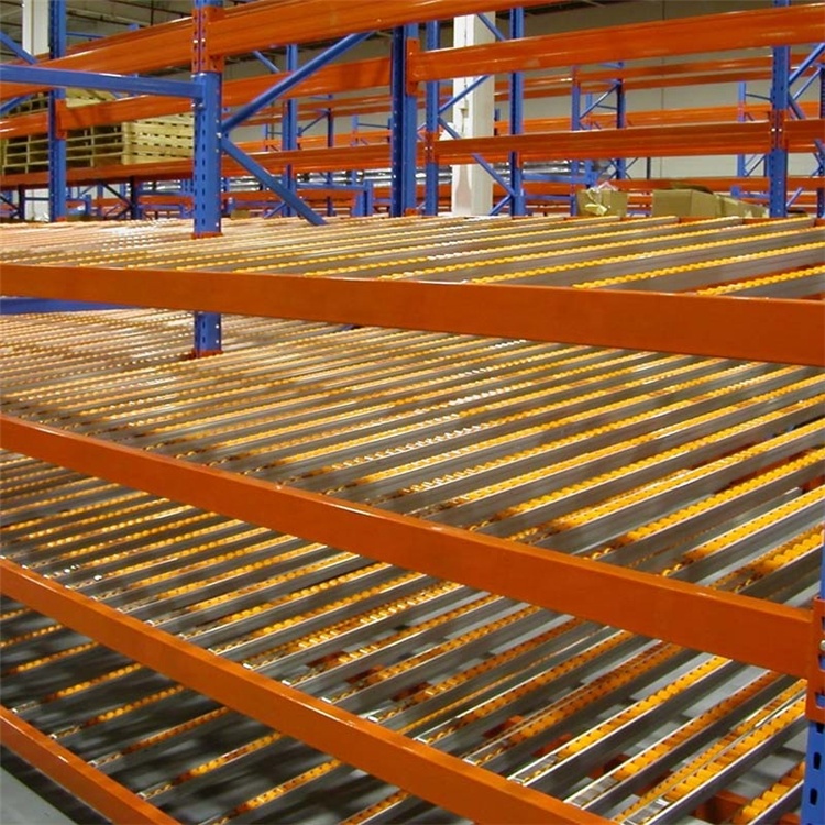 Factory Supply High Quality Steel Industrial Warehouse Storage 4-Layer Gravity Flow Carton Rack With Shelves