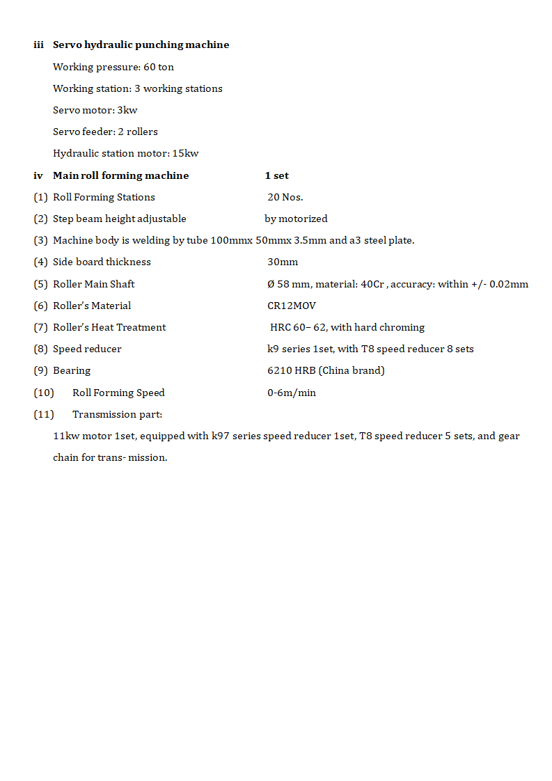 Detailed Technical Parameters 3