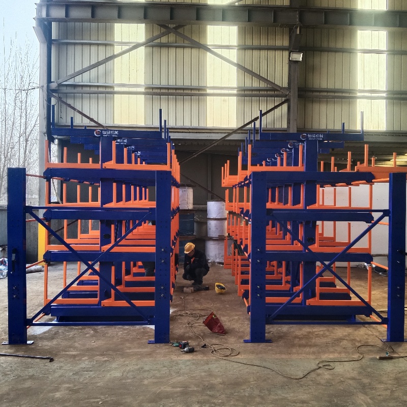 Telescopic Cantilever Rack Custom Made for Heavy Duty Metal Pipe Storage Applications