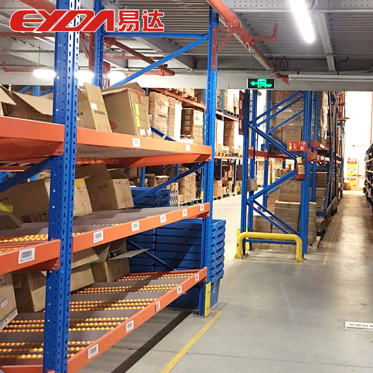 Heavy Duty Steel Carton Flow Rack Adjustable Multi Level Warehouse Shelving Corrosion Protection Powder Coated