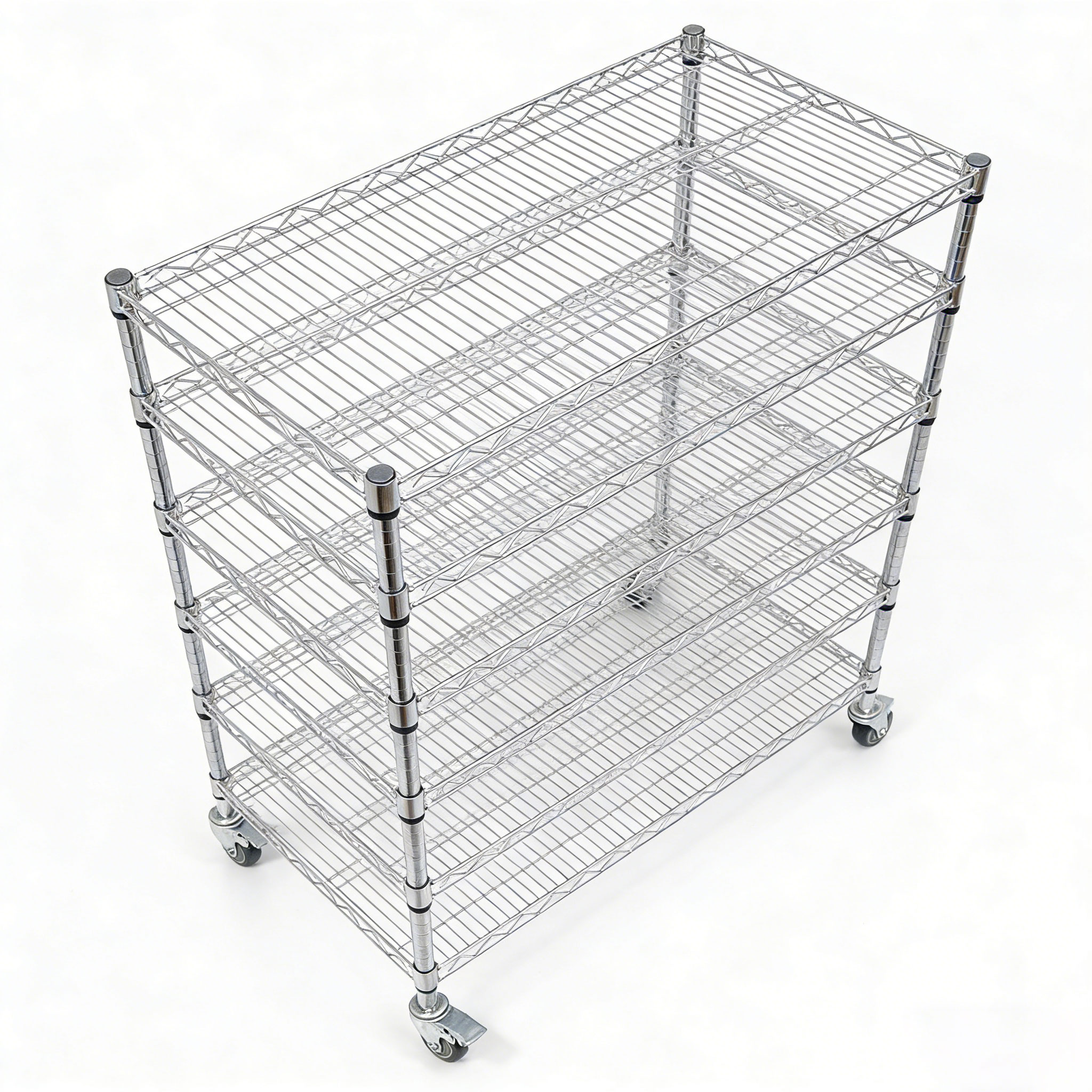Heavy Duty Chrome Plated Wire Mesh Shelving Rack, Anti-Static ESD Multi-Layer Storage Shelves For Warehouse Industrial