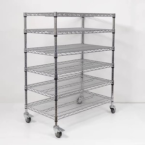 Heavy Duty Chrome Plated Wire Mesh Shelving Rack Anti-Static ESD