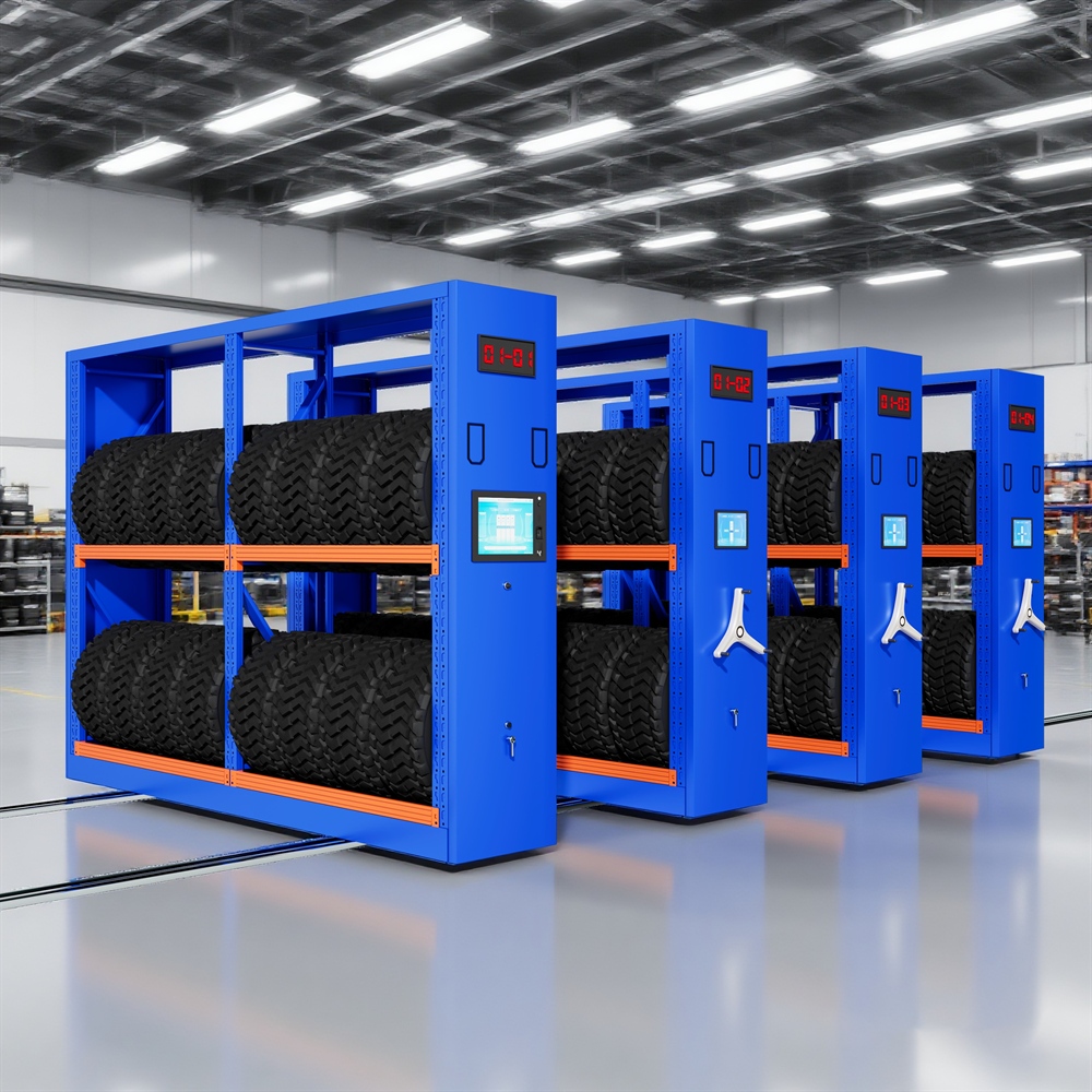 Intelligent Adjustable Steel Mobile Shelving System Motorized Tracks Space-Saving Smart Warehouse Storage Racks for Workshop