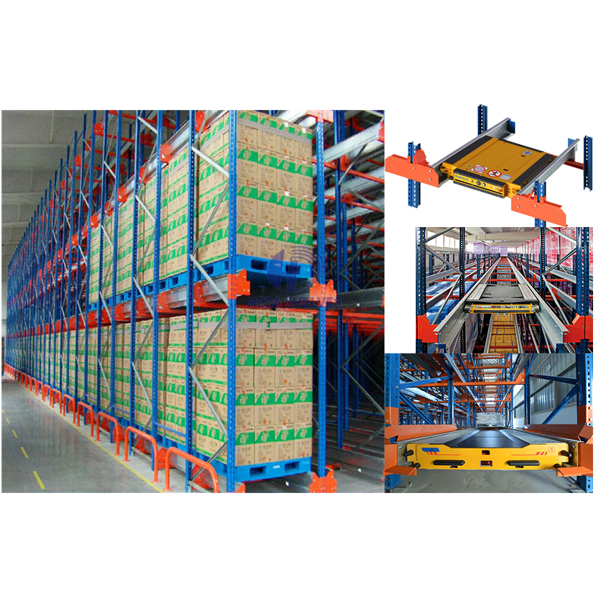 Heda Shelves Cold Storage Shuttle Rack ASRS Radio Shuttle Racking Pallet Racking System 4-Way Shuttle Racking