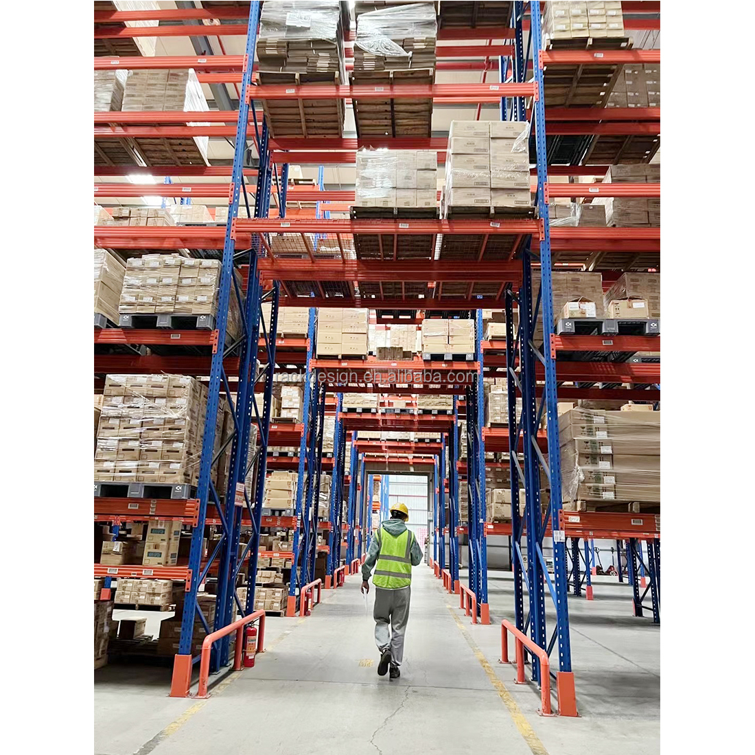 Warehouse Industrial High Bay Selective Heavy Duty Racking Systems Industrial Storage Shelves 24" Pallet Rack Upright