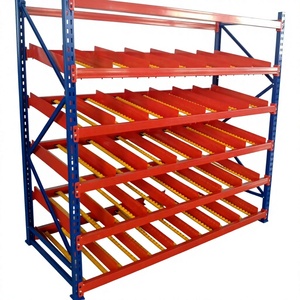 Gravity Carton Level Tilt Flow Rack FIFO Warehouse Roller with Cold-rolled Steel for Order Picking Assembly Line Storage