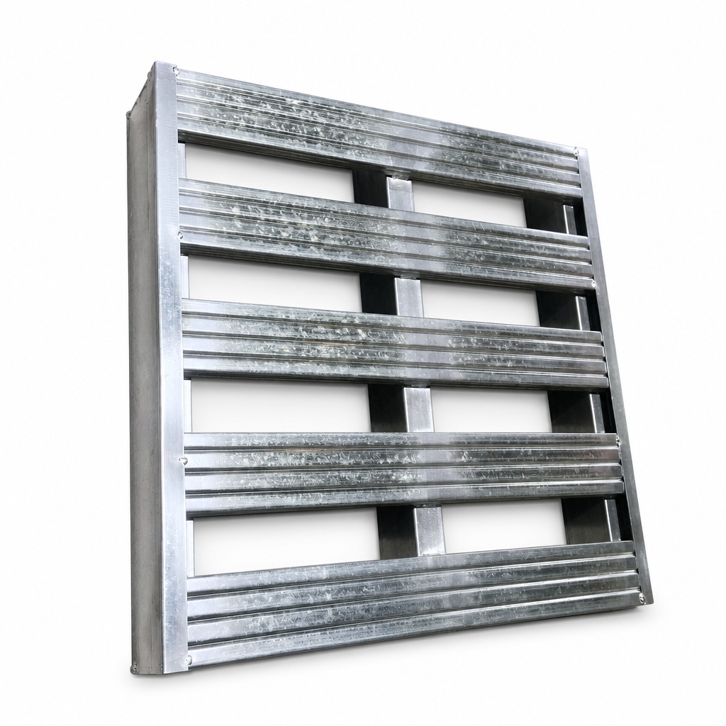Heavy Duty Steel Pallet Metal Skid Reusable Industrial Pallet for Warehouse Container Loading Cargo Transport
