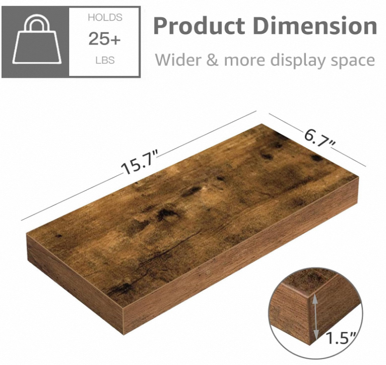 wooden wall storage shelf showcase