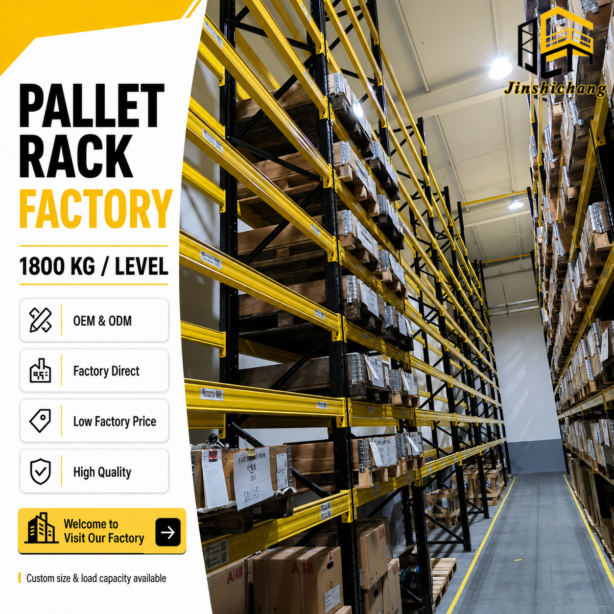 3000KG Heavy Duty Pallet Rack Warehouse Storage Shelves Units Powder Coating Steel Racking System