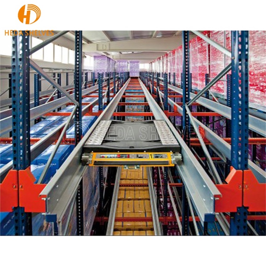 Heda High Density Shuttle Rack System Shuttle Racking System Double Deep Steel Pallet Rack Storage Racking System