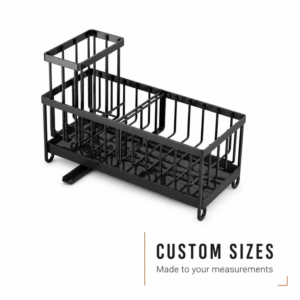 Modern Standing Custom Size Stainless Steel Waterproof Dish Drying Rack Cutlery Holder for Kitchen Countertop Storage Bulk