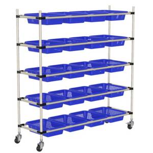 Heavy Duty Warehouse Material Picking Sorting Cart Movable Hand Trolley