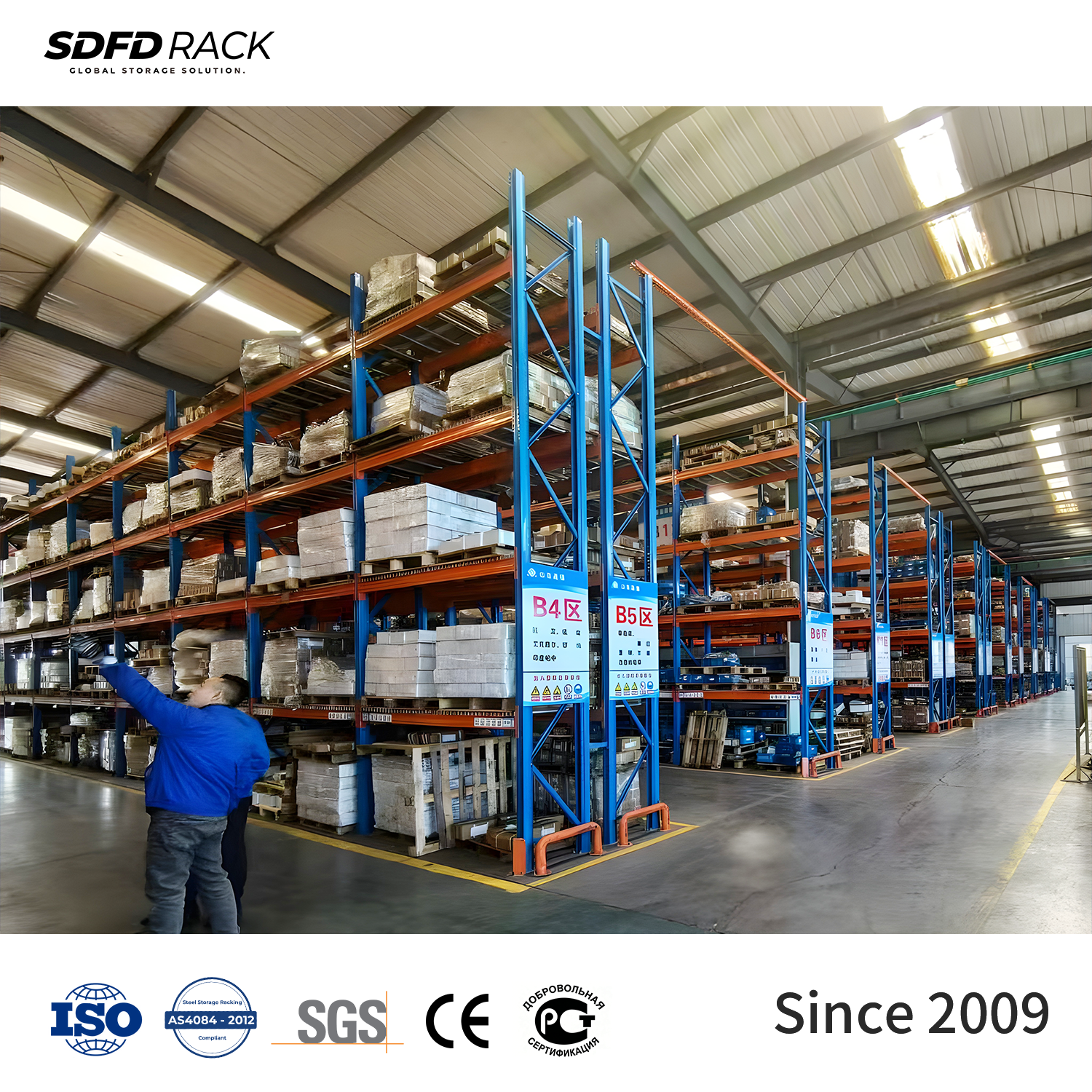 Heavy Duty Selective Pallet Rack with Custom Wire Mesh Decking High Load Steel Adjustable Warehouse Pallet Racking System
