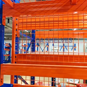 Racking safety back mesh and column protectors