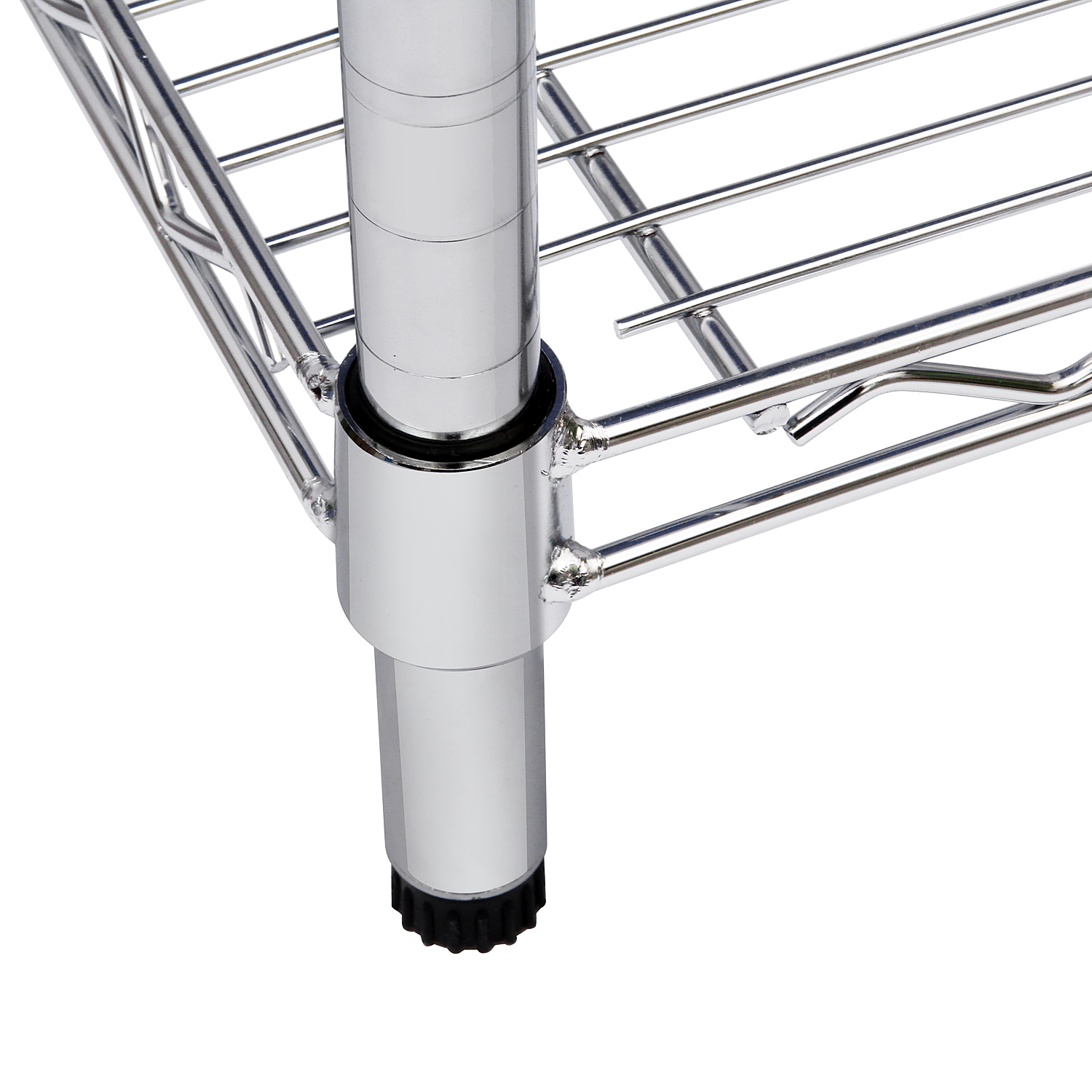 Authentic Factory Production 5-layer Chrome Wire Shelving Metal Storage Rack Warehouse Heavy Duty Racking