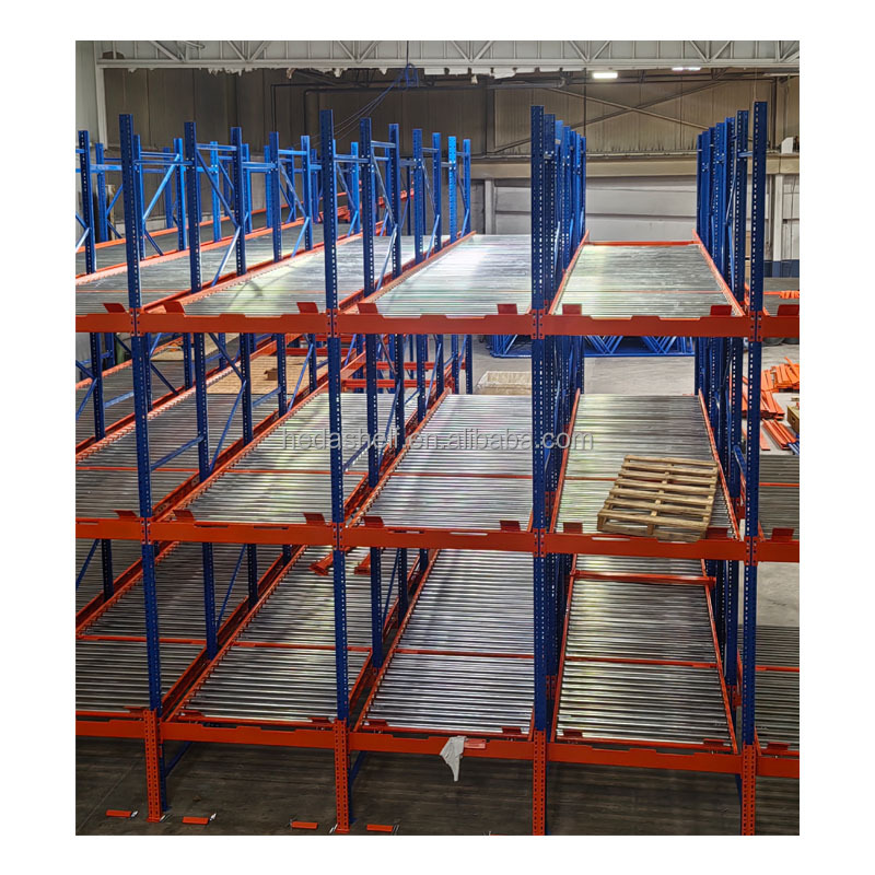 Heda Manufacturer Wholesale Heavy Duty Steel Gravity Flow Rack Customizable Warehouse Racking System FIFO