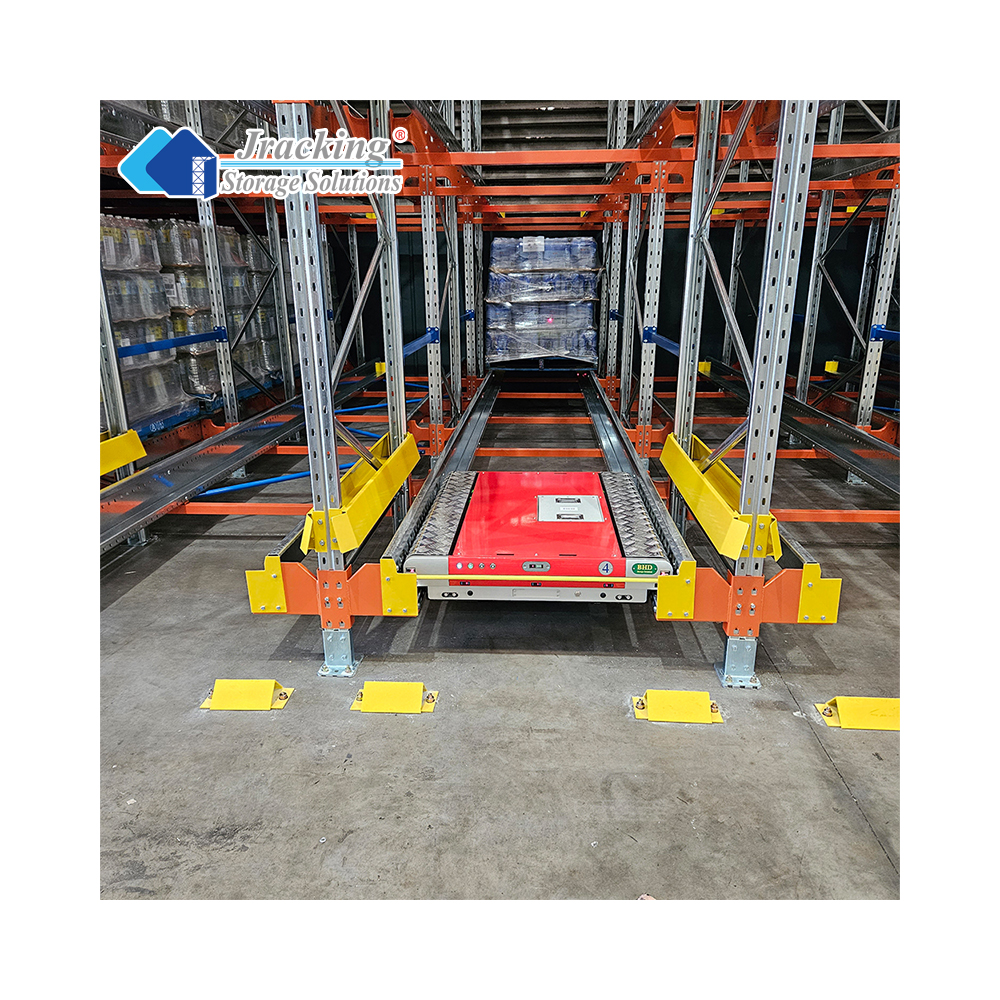 Jracking Warehouse Customized ASRS Automatic Storage Radio Shuttle Racking With Forklift System