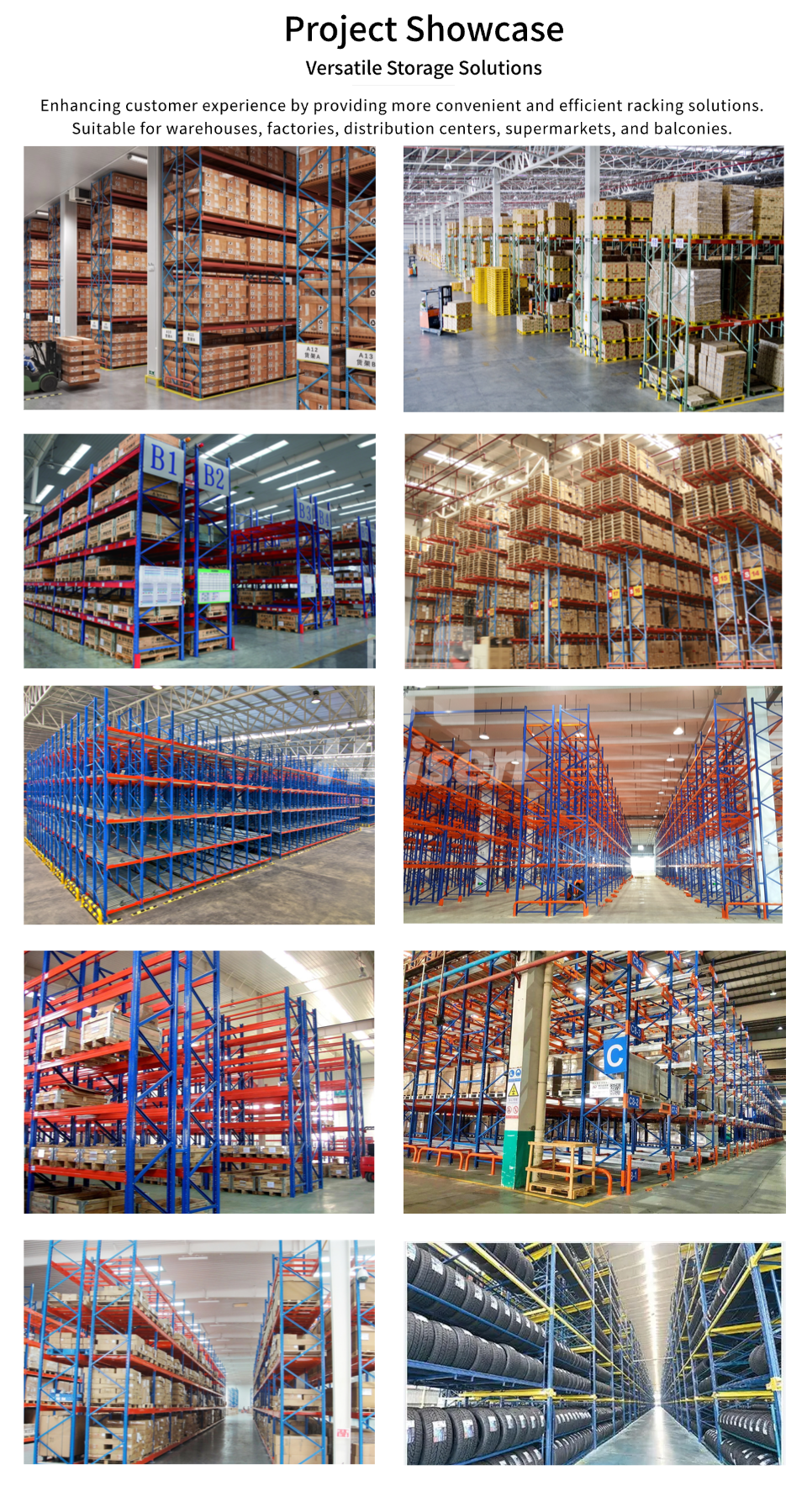 UMH-RMI Tested 5 Layer Steel Teardrop Style Industrial Beam Shelving Durable Anti-Rust Warehouse Rack
