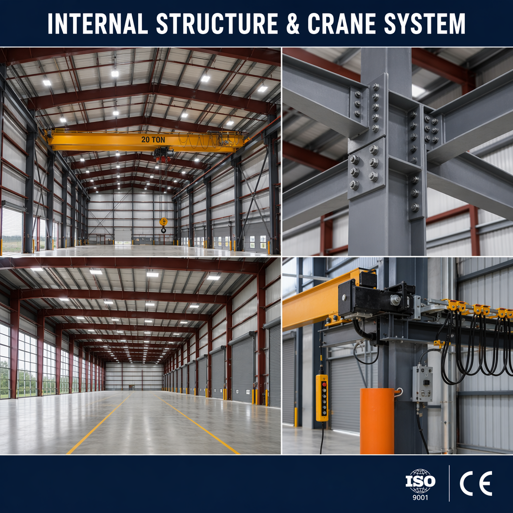 Light Steel Industrial Steel Structure Warehouse Workshop Building With Large Span Clear Space For Storage And Logistics