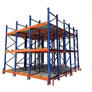 Pallet Flow Racking Gravity Roller Flow Through Rack FIFO High Density Warehouse Pallet Storage System Metal Steel Anti-Rust