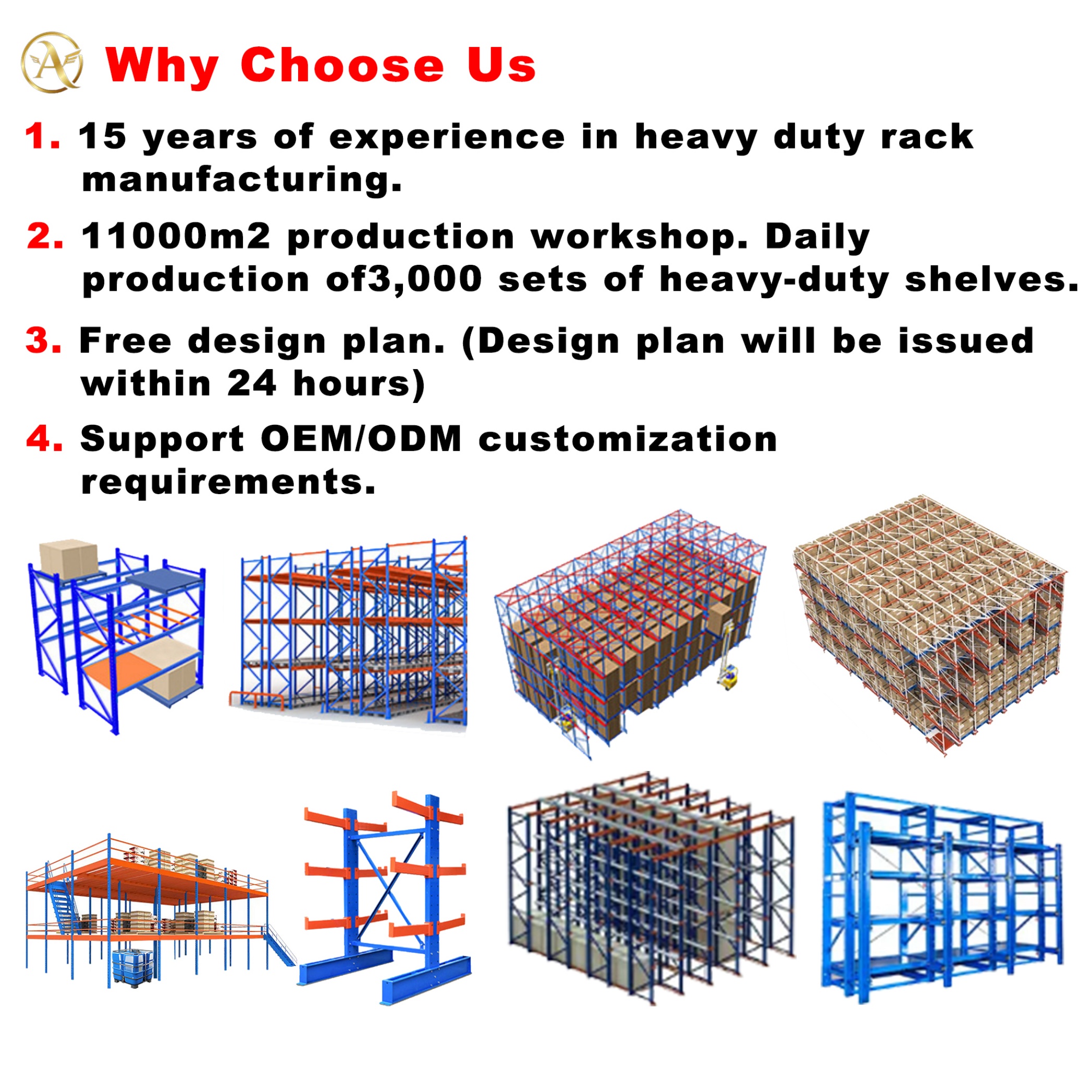 High Quality 500kg Steel Storage Racks 5-Layer Adjustable Pallet Racking Heavy Duty Warehouse Shelf System Factory Hot Sale