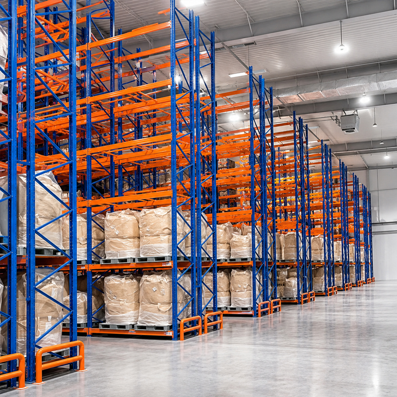 Steel Storage Rack System 1000kg Electrostatic Powder Coating Selective Pallet Racking With Steel Decking For Logistics Center