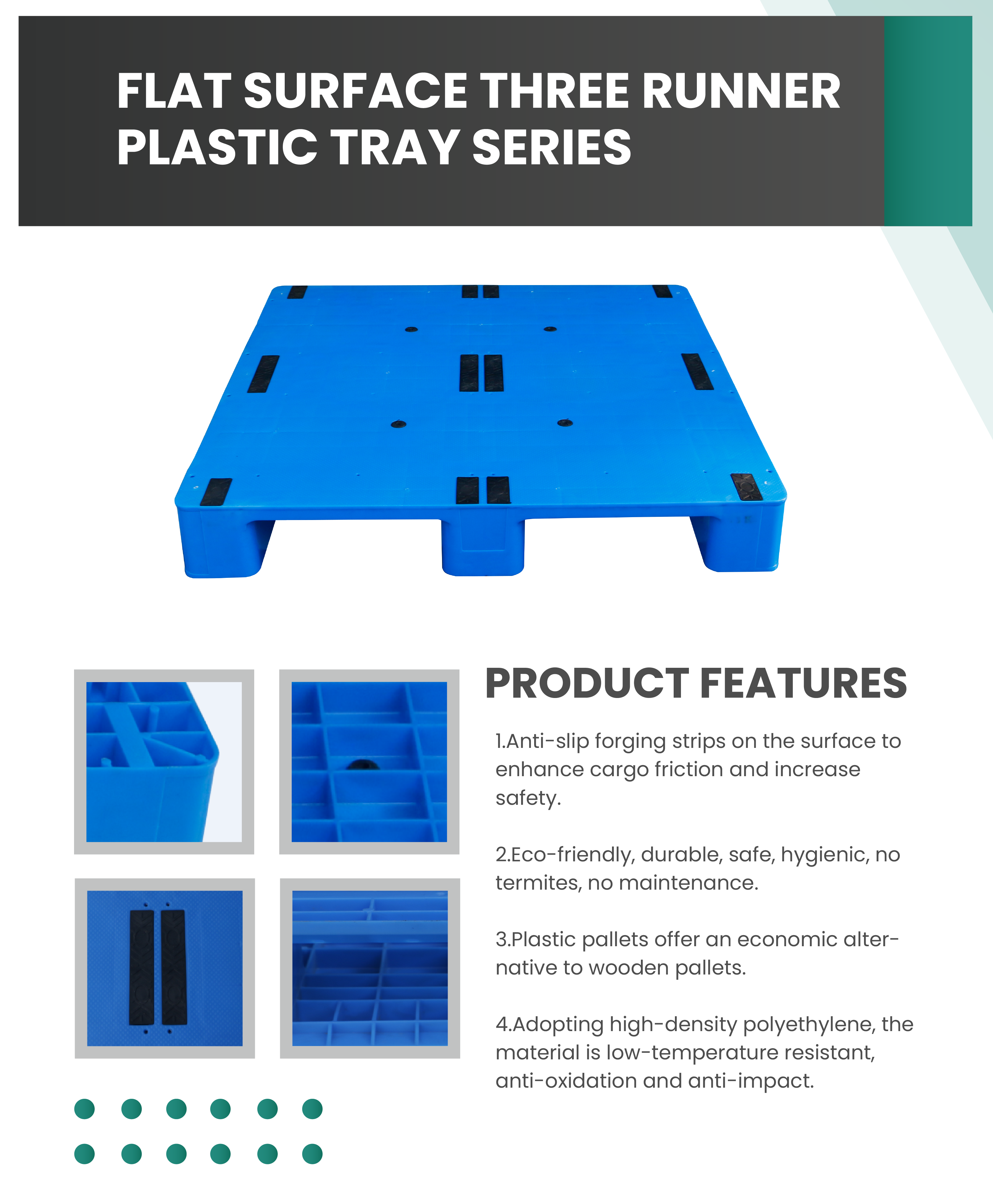 Plastic pallet showcase