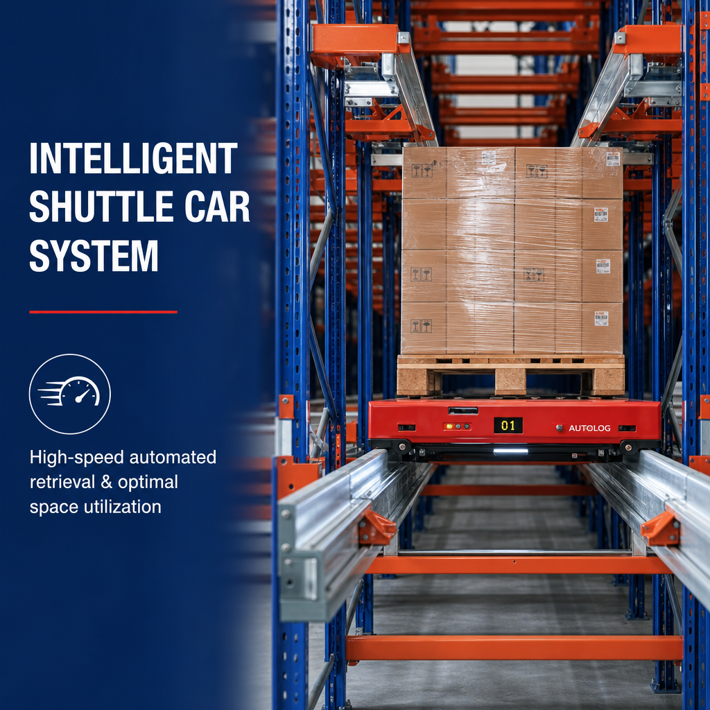 Custom Size Available Warehouse Automation OEM ODM Space Saving Intelligent Shuttle Rack for Logistics Center