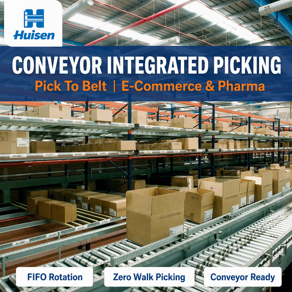 Carton Flow Rack System Gravity Roller Shelf Pick to Light Order Picking Warehouse Pallet Racking Storage Shelves OEM Factory