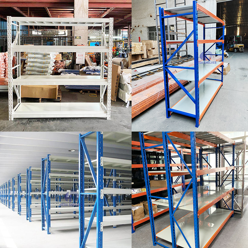 Heavy Duty 5 Layer Steel Industrial Shelving Racks with Corrosion Protection Stackable Pallet Storage Boltless Warehouse Racking